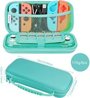 HEYSTOP kompatybilny z Switch Lite futerał do przenoszenia, Switch Lite etui z miękkim etui ochronne z TPU karta gier 6 uchwyt na kciuk czapki 2